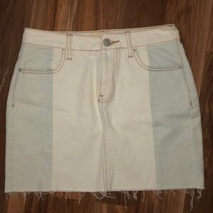two tone jean skirt